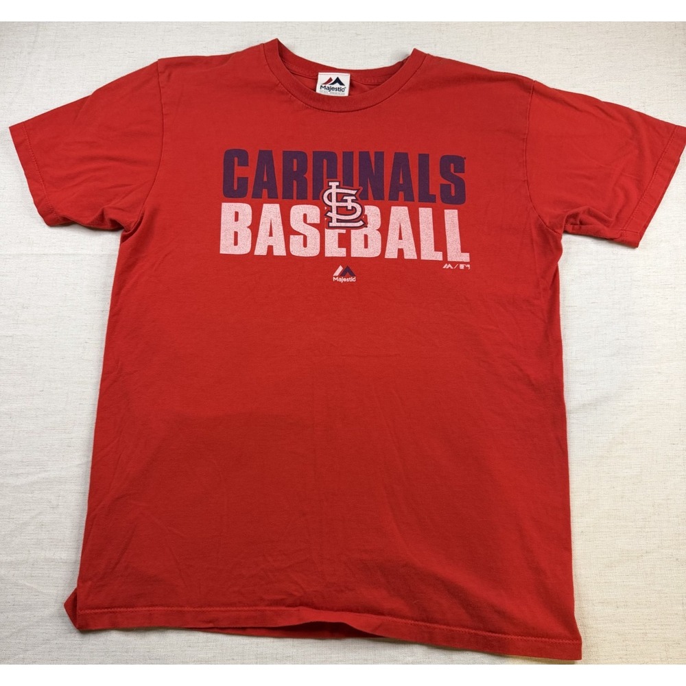 Majestic St. Louis Cardinals Team Red T-Shirt Men's Size Medium MLB